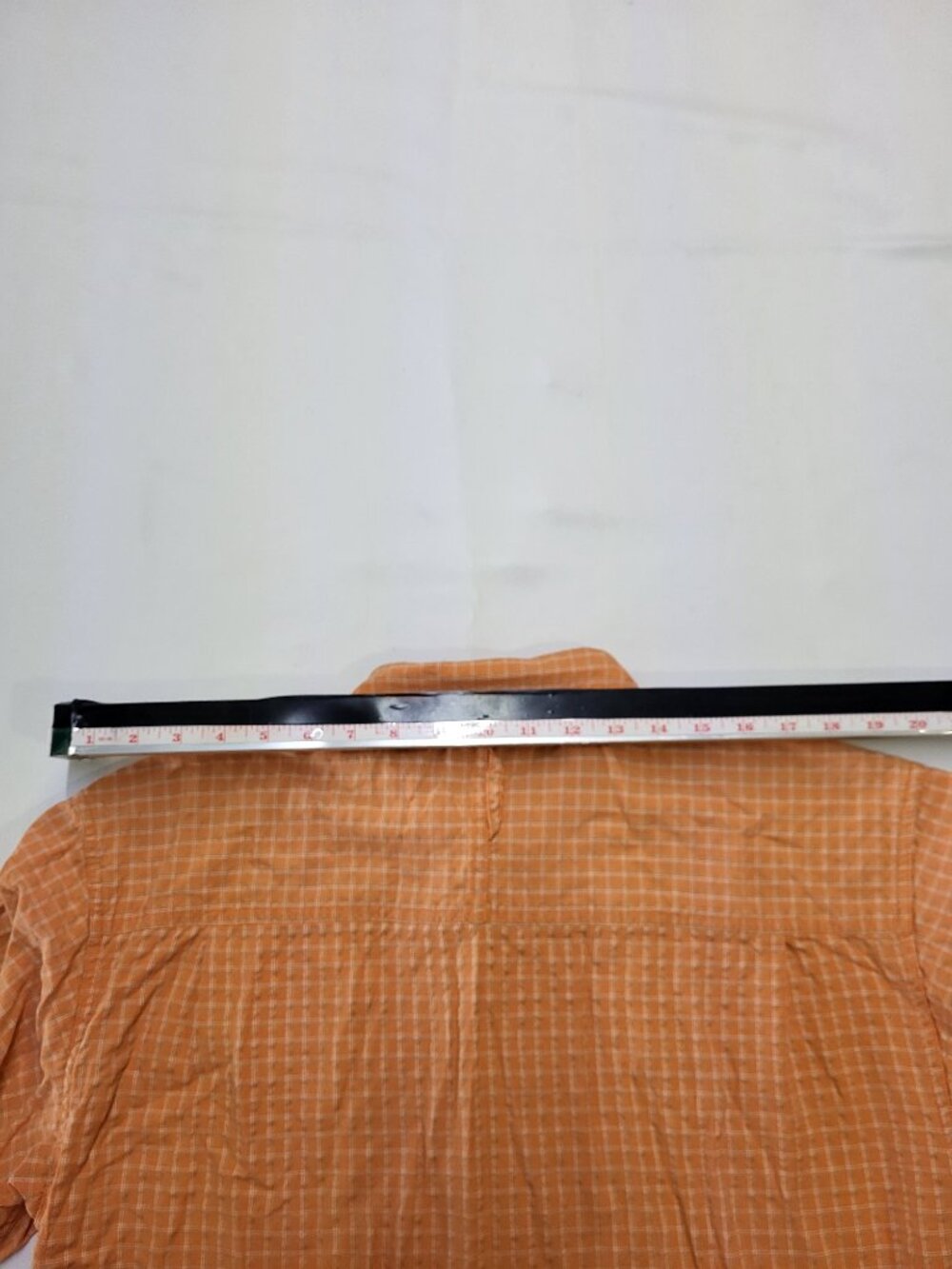 The North Face Orange Plaid Short Sleeve Button Up Shirt Medium - Picture 3 of 8